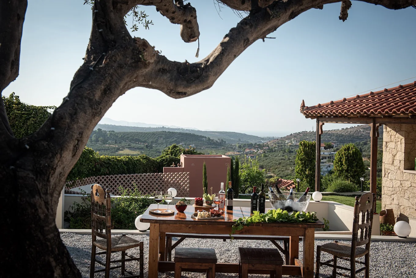 Wine Garden Crete’s outdoor tasting terrace